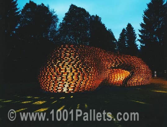 1300 Pallets Pavilion by Matthias Loebermann Pallet Sheds, Cabins, Huts & Playhouses 1300 Pallets Pavilion by Matthias Loebermann Pallet Sheds, Cabins, Huts & Playhouses