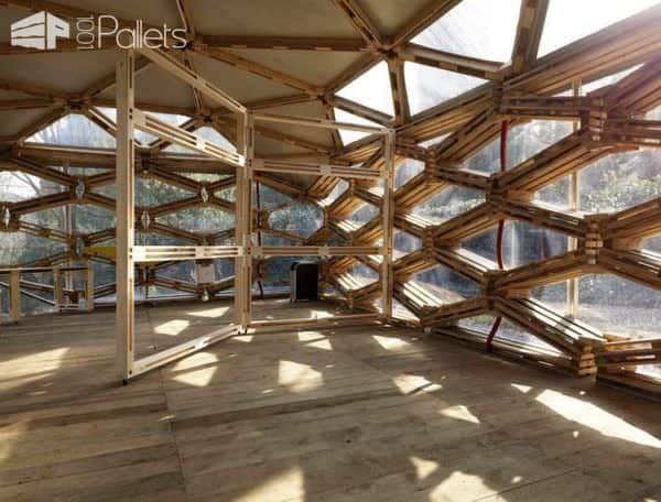 Recycled Pallet Pavilion Pallet Sheds, Cabins, Huts & Playhouses Recycled Pallet Pavilion Pallet Sheds, Cabins, Huts & Playhouses