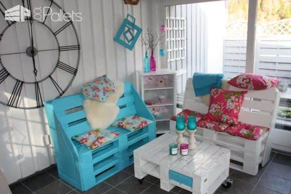 Winter Garden Made from Repurposed Pallets Lounges & Garden Sets Pallet Terraces & Pallet Patios Winter Garden Made from Repurposed Pallets Lounges & Garden Sets Pallet Terraces & Pallet Patios