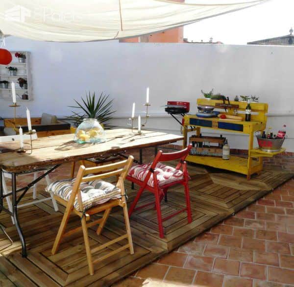 La Precaria: Pallet Outdoor Kitchen Lounges & Garden Sets La Precaria: Pallet Outdoor Kitchen Lounges & Garden Sets