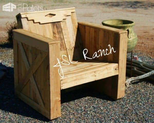 Southwestern Pallet Lounge Chair Pallet Benches, Pallet Chairs & Stools Southwestern Pallet Lounge Chair Pallet Benches, Pallet Chairs & Stools