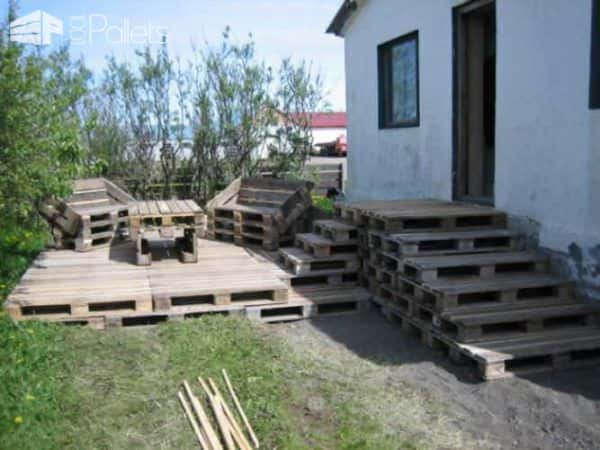 Terrace Made of 163 Recycled Pallets Pallet Terraces & Pallet Patios Terrace Made of 163 Recycled Pallets Pallet Terraces & Pallet Patios