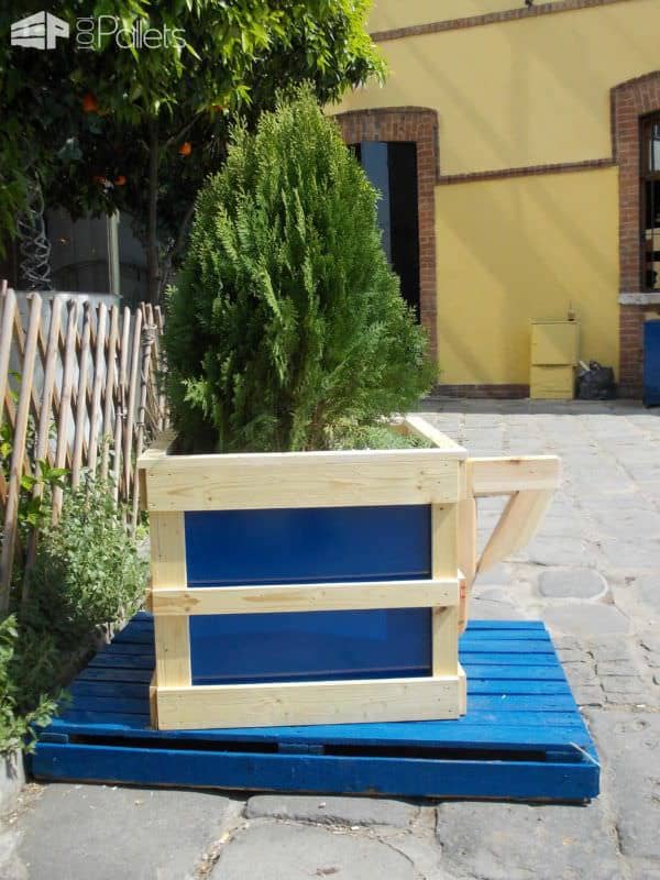 Pallet Coffee Cup Planter Pallet Planters & Compost Bins Pallet Store, Bar & Restaurant Decorations 
