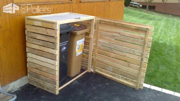 Pallet Garbage Bin Shelter Pallet Boxes & Chests 