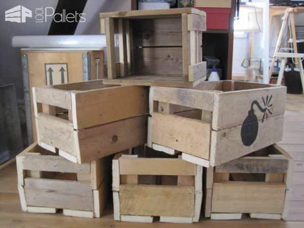 Wooden Boxes Made Of Pallet Wood Pallet Boxes & Chests 