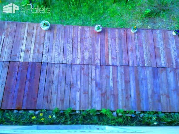 2.4 X 5.60m Terrace Made with 14 Pallets Pallet Terraces & Pallet Patios 2.4 X 5.60m Terrace Made with 14 Pallets Pallet Terraces & Pallet Patios