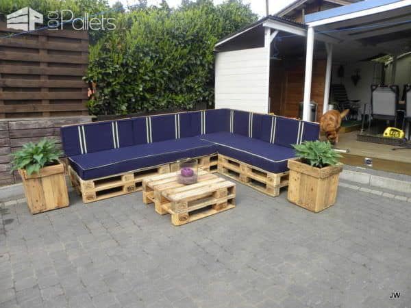 Outdoor Sofa Set From Repurposed Pallets Lounges & Garden Sets 