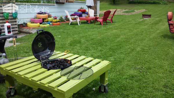 Grill/Fire Pit Table Made Out Of Repurposed Pallet Pallet Desks & Pallet Tables Grill/Fire Pit Table Made Out Of Repurposed Pallet Pallet Desks & Pallet Tables