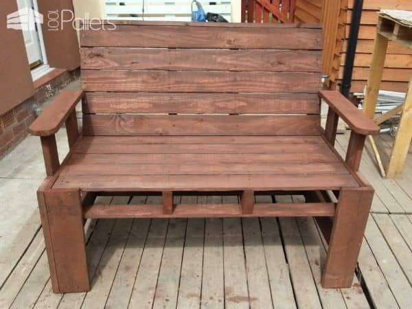 Two Seater Garden Bench From Pallets Pallet Benches, Pallet Chairs & Stools Two Seater Garden Bench From Pallets Pallet Benches, Pallet Chairs & Stools