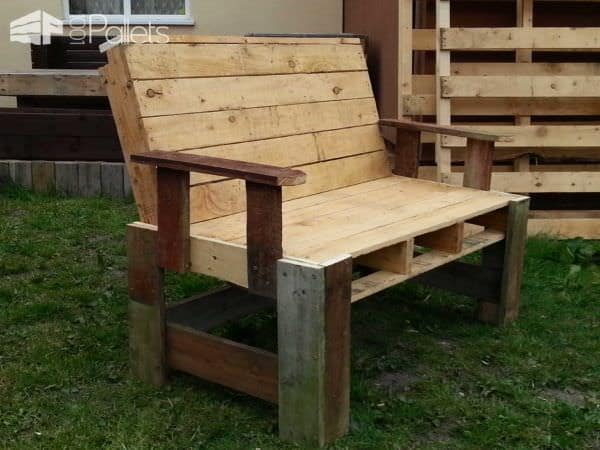 Two Seater Garden Bench From Pallets Pallet Benches, Pallet Chairs & Stools Two Seater Garden Bench From Pallets Pallet Benches, Pallet Chairs & Stools