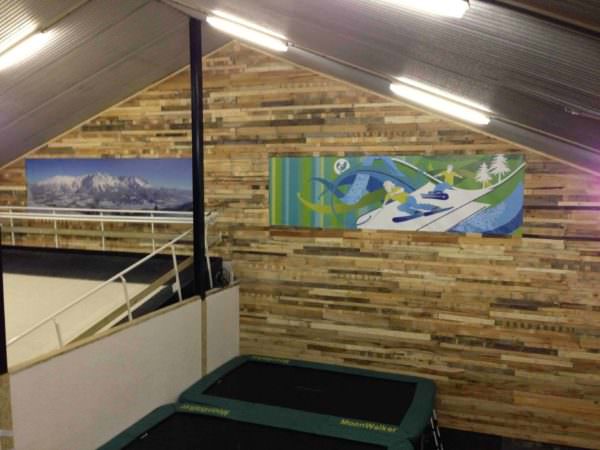 New Wall At An Indoor Ski-school In Holland Pallet Walls & Pallet Doors New Wall At An Indoor Ski-school In Holland Pallet Walls & Pallet Doors