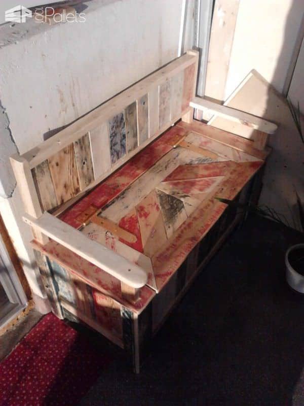 Beautiful Pallet Storage Bench Pallet Benches, Pallet Chairs & Stools Beautiful Pallet Storage Bench Pallet Benches, Pallet Chairs & Stools