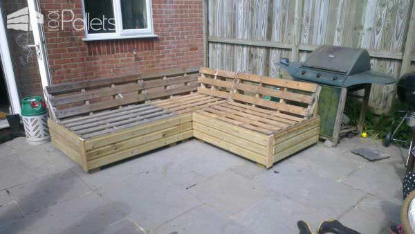 Garden Patio Sofa Set Made Out Of Recycled Pallets Lounges & Garden Sets Garden Patio Sofa Set Made Out Of Recycled Pallets Lounges & Garden Sets