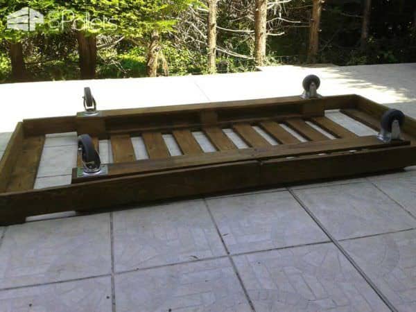 Outdoor Mobile Pallet Bed Pallet Beds, Pallet Headboards & Frames 
