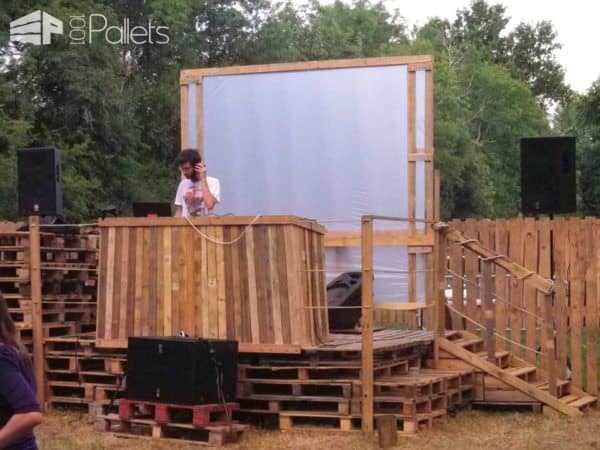 Pallets For A Dj Scene At A Garden Party Pallet Terraces & Pallet Patios Pallets For A Dj Scene At A Garden Party Pallet Terraces & Pallet Patios