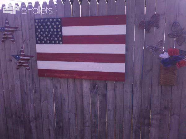 American Flag Out Of Repurposed Pallets Pallet Wall Decor & Pallet Painting American Flag Out Of Repurposed Pallets Pallet Wall Decor & Pallet Painting