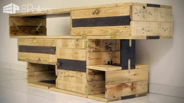 Meuble TV Design / Design TV Stand From Pallets Wood Pallet TV Stands & Racks Meuble TV Design / Design TV Stand From Pallets Wood Pallet TV Stands & Racks