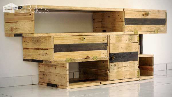 Meuble TV Design / Design TV Stand From Pallets Wood Pallet TV Stands & Racks Meuble TV Design / Design TV Stand From Pallets Wood Pallet TV Stands & Racks
