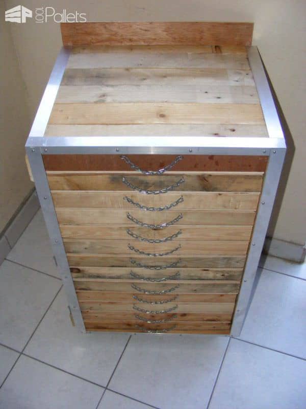 Pallet Tool Trolley / Servante D’atelier Pallet Cabinets & Wardrobes Pallet Tool Trolley / Servante D’atelier Pallet Cabinets & Wardrobes