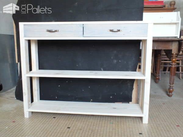 Une Console En Bois De Palette / Wooden Pallet Console Pallet Cabinets & Wardrobes Une Console En Bois De Palette / Wooden Pallet Console Pallet Cabinets & Wardrobes