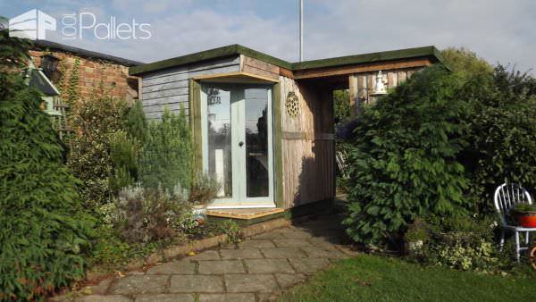 Garden Room Made Out Of 50 Repurposed Pallets Pallet Sheds, Cabins, Huts & Playhouses Garden Room Made Out Of 50 Repurposed Pallets Pallet Sheds, Cabins, Huts & Playhouses