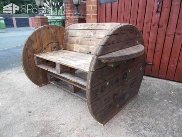 Pallet & Cable Drum Bench Pallet Benches, Pallet Chairs & Stools Pallet & Cable Drum Bench Pallet Benches, Pallet Chairs & Stools