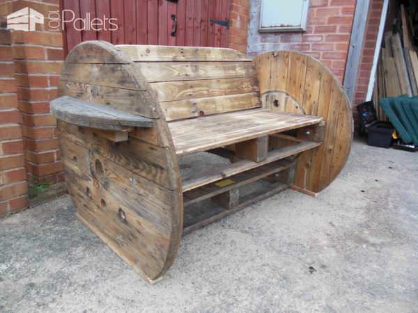 Pallet & Cable Drum Bench Pallet Benches, Pallet Chairs & Stools Pallet & Cable Drum Bench Pallet Benches, Pallet Chairs & Stools