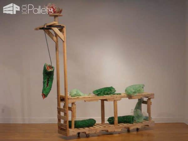 Meat Hooked Pallet Sculpture Pallet Furniture Meat Hooked Pallet Sculpture Pallet Furniture