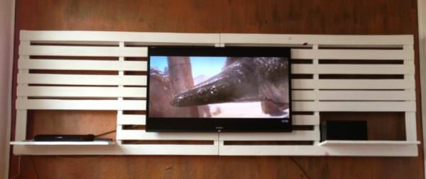 Pallets Wall TV Mount Pallet TV Stands & Racks 