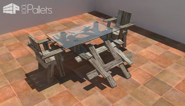 Leona Table + 1452 Chair Pallet Furniture Leona Table + 1452 Chair Pallet Furniture