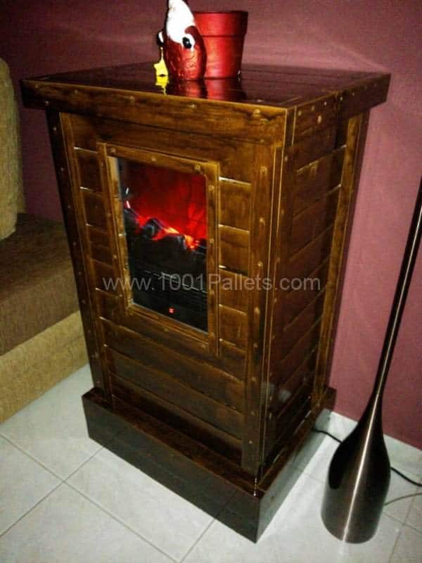 Pallet Cabinet for Electric Fireplace Device Pallet Cabinets & Wardrobes Pallet Cabinet for Electric Fireplace Device Pallet Cabinets & Wardrobes