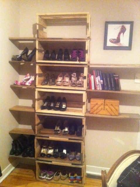 Shoes Shelf from Pallets Pallet Shelves & Pallet Coat Hangers 