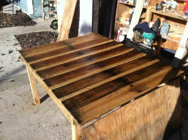 Pallet Table With Natural Stain Pallet Desks & Pallet Tables Pallet Table With Natural Stain Pallet Desks & Pallet Tables
