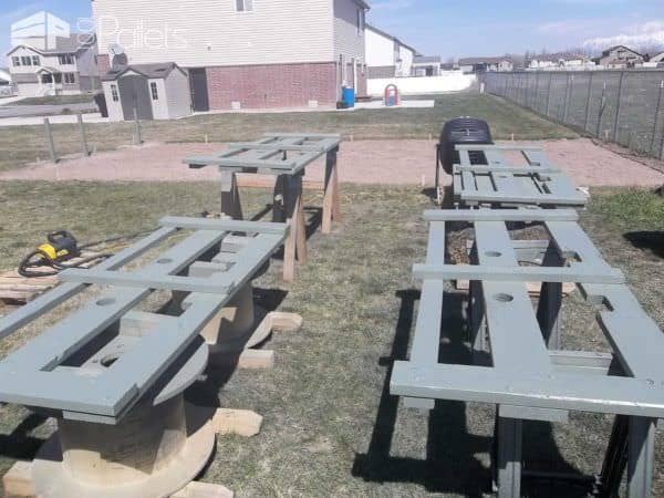 Garden Fence Made From Repurposed Pallets Pallet Fences Garden Fence Made From Repurposed Pallets Pallet Fences