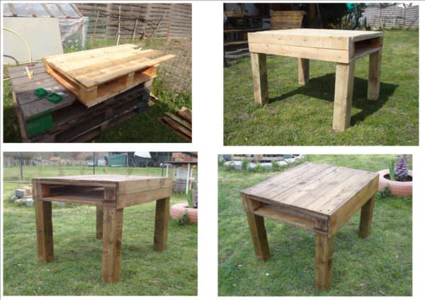 Table From Recycled Pallet Wood Pallet Desks & Pallet Tables 