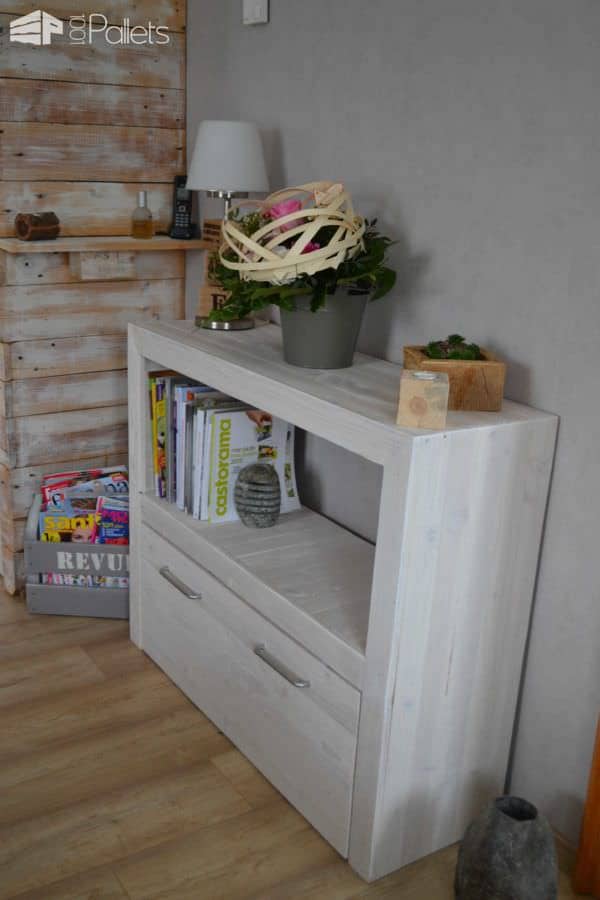 Upcycled Pallet Console Pallet Cabinets & Wardrobes 