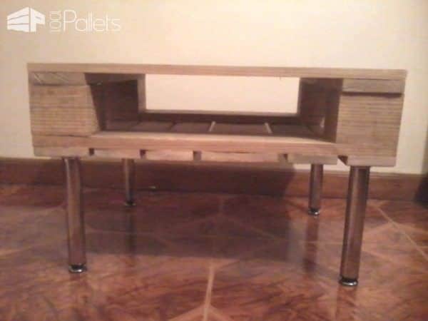 Small Corner Pallet Lamp Table Pallet Desks & Pallet Tables 