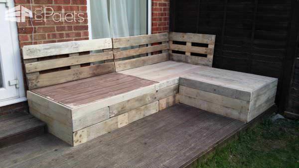 Corner Sofa Made From Repurposed Euro Pallets Pallet Sofas & Couches 