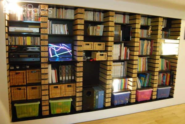 Pallet Wood Upcycled Into Bookshelves Pallet Bookcases & Bookshelves Pallet Wood Upcycled Into Bookshelves Pallet Bookcases & Bookshelves