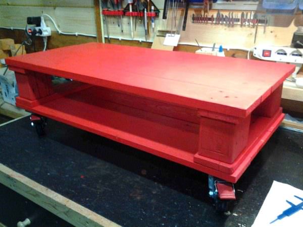 Red Pallet Coffee Table Pallet Coffee Tables 