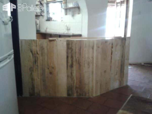 Pallet Kitchen Counter Also A Handy Breakfast Bar Pallet Bars Pallet Kitchen Counter Also A Handy Breakfast Bar Pallet Bars