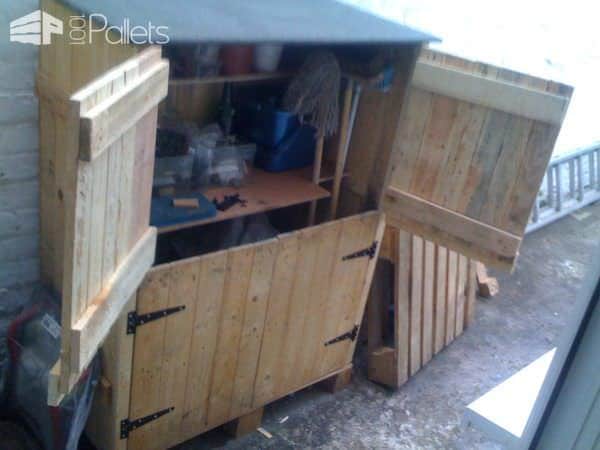 Small Tools Shed Made From Recycled Pallets Pallet Cabinets & Wardrobes Small Tools Shed Made From Recycled Pallets Pallet Cabinets & Wardrobes