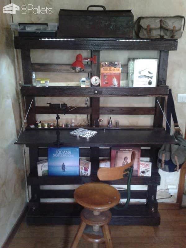 Bureau En Palette / Pallet Folding Desktop Pallet Desks & Pallet Tables Bureau En Palette / Pallet Folding Desktop Pallet Desks & Pallet Tables