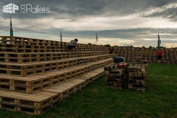 Fire Pit Made Out Of 3000 Wooden Pallets Pallet Floors & Decks Fire Pit Made Out Of 3000 Wooden Pallets Pallet Floors & Decks