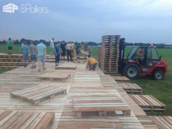 Fire Pit Made Out Of 3000 Wooden Pallets Pallet Floors & Decks Fire Pit Made Out Of 3000 Wooden Pallets Pallet Floors & Decks
