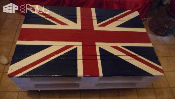 Table De Salon Union Jack / Union Jack Pallet Coffee Table Pallet Coffee Tables Table De Salon Union Jack / Union Jack Pallet Coffee Table Pallet Coffee Tables