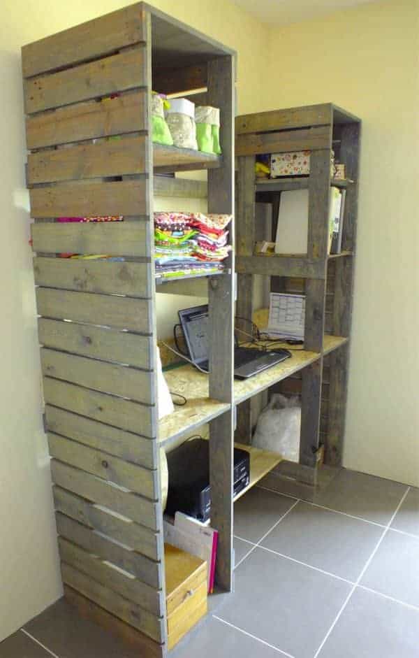 Meuble De Travail En Bois De Palette / Pallet Desk & Shelves Pallet Desks & Pallet Tables Pallet Shelves & Pallet Coat Hangers Meuble De Travail En Bois De Palette / Pallet Desk & Shelves Pallet Desks & Pallet Tables Pallet Shelves & Pallet Coat Hangers