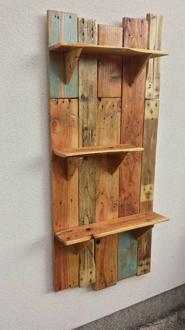 Rustic Pallet Hanging Shelves For The Garden Pallet Shelves & Pallet Coat Hangers Rustic Pallet Hanging Shelves For The Garden Pallet Shelves & Pallet Coat Hangers