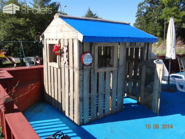 Daughters Pallet Playhouse Pallet Sheds, Cabins, Huts & Playhouses 