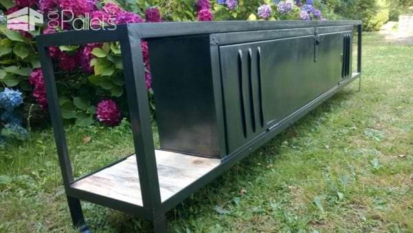 Meuble Tv Avec Plateaux En Bois De Palette / Tv Cabinet With Pallet Wood Shelves Pallet TV Stands & Racks Meuble Tv Avec Plateaux En Bois De Palette / Tv Cabinet With Pallet Wood Shelves Pallet TV Stands & Racks